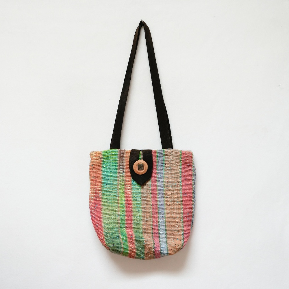 Like New - Vintage Hand woven wool shoulder bag